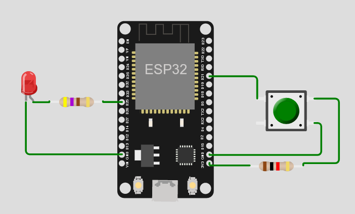 物联网开发笔记（7）- 使用Wokwi仿真ESP32开发板实现LED灯点亮、按钮使用